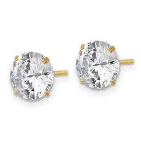14k Polished 8mm CZ Stud Post Earrings-XE3276CZ