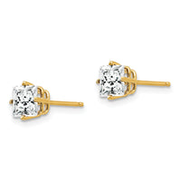 14k 5mm Cubic Zirconia Earrings-XE61CZ