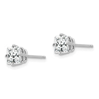 14k White Gold 5mm Cubic Zirconia Earrings-XE61WCZ
