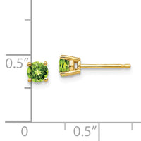 14k 4mm Peridot earring-XE71PE