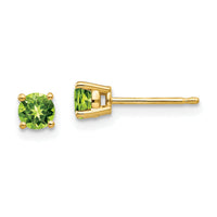 14k 4mm Peridot earring-XE71PE