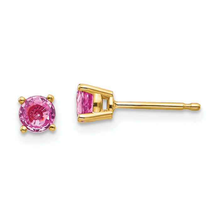 14k Pink Sapphire Earrings-XE71SP-B