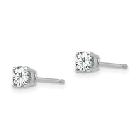 14k White Gold 4mm Cubic Zirconia Earrings-XE71WCZ