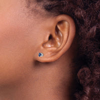 14k White Gold Sapphire Earrings-XE71WS-B