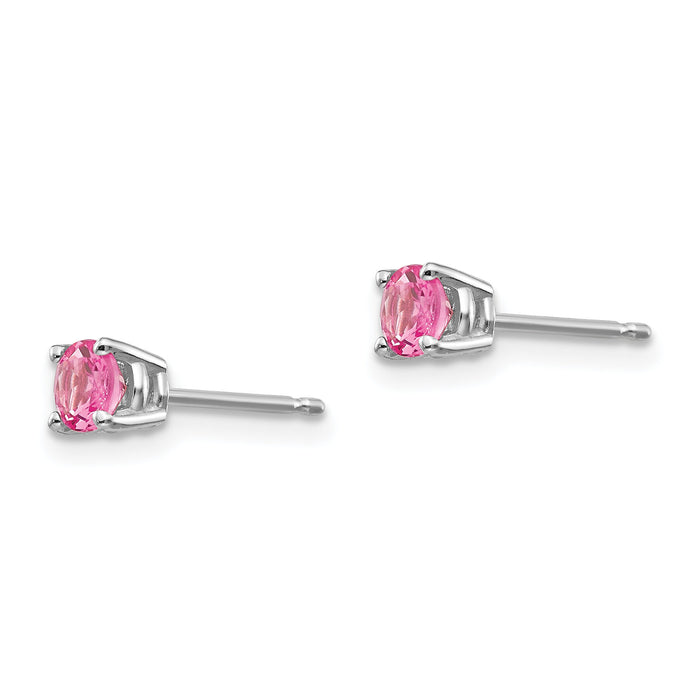 14k White Gold Pink Spinel Earrings-XE71WSK-A