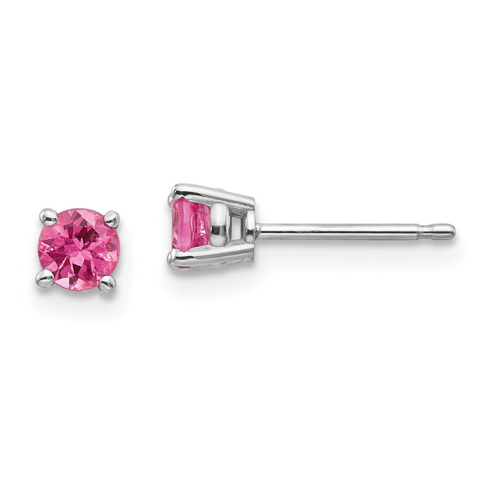14k White Gold Pink Spinel Earrings-XE71WSK-A