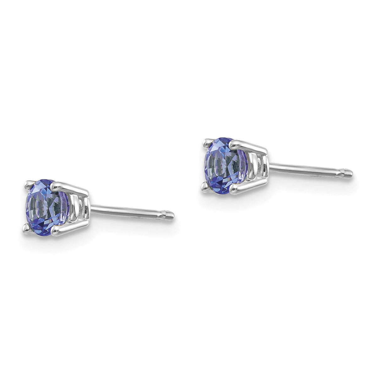 14k White Gold Tanzanite Post Earrings-XE71WT-B
