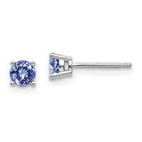 14k White Gold Tanzanite Post Earrings-XE71WT-B