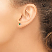14k White Gold Tsavorite Earrings-XE71WTS-B