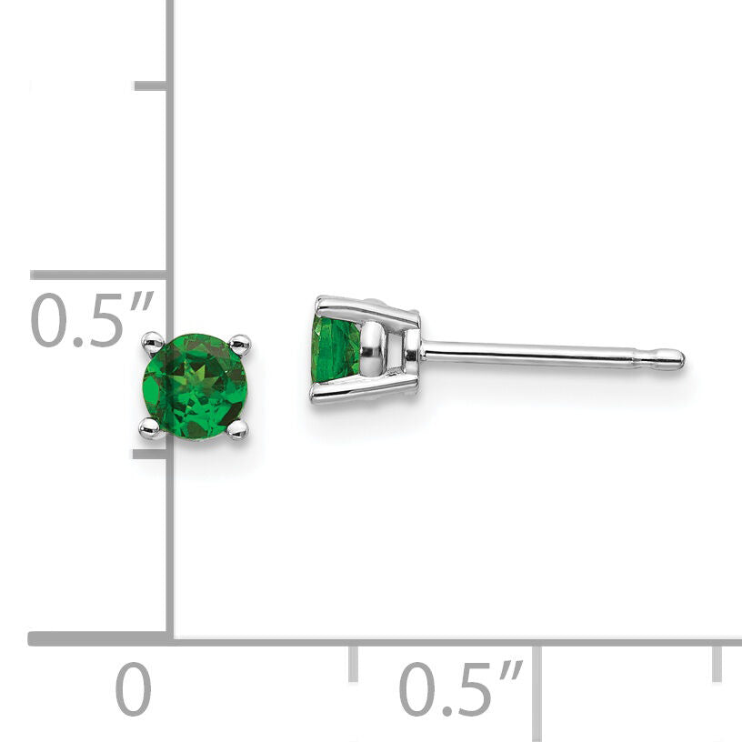 14k White Gold Tsavorite Earrings-XE71WTS-B