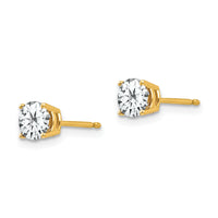 14k 5mm Cubic Zirconia Earrings-XE72CZ