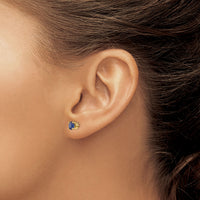 14k Sapphire Post Earrings-XE72S-B