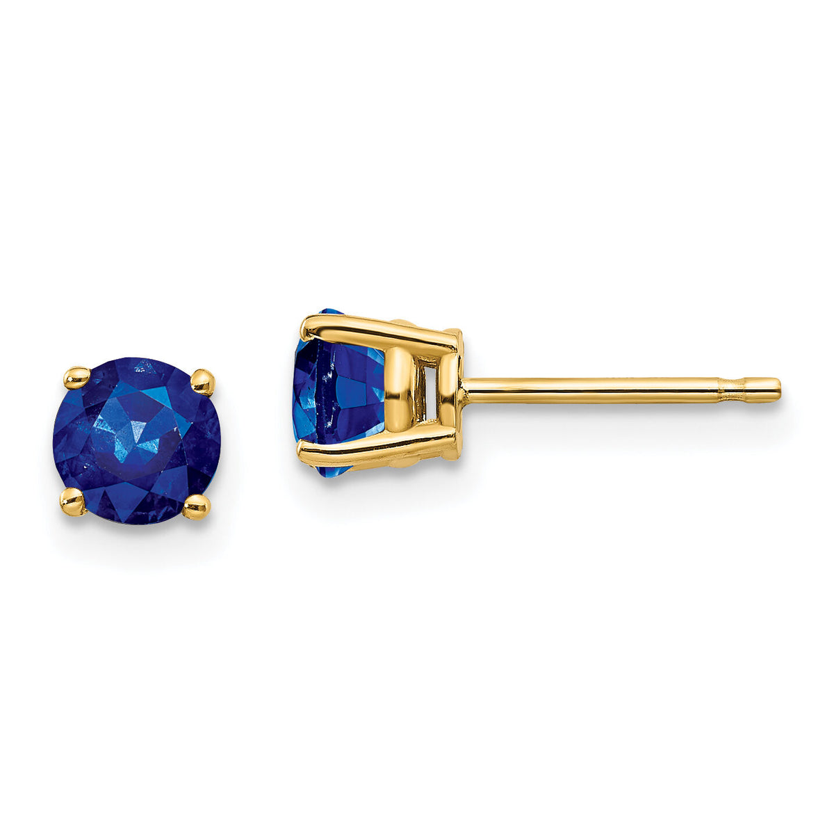 14k Sapphire Post Earrings-XE72S-B