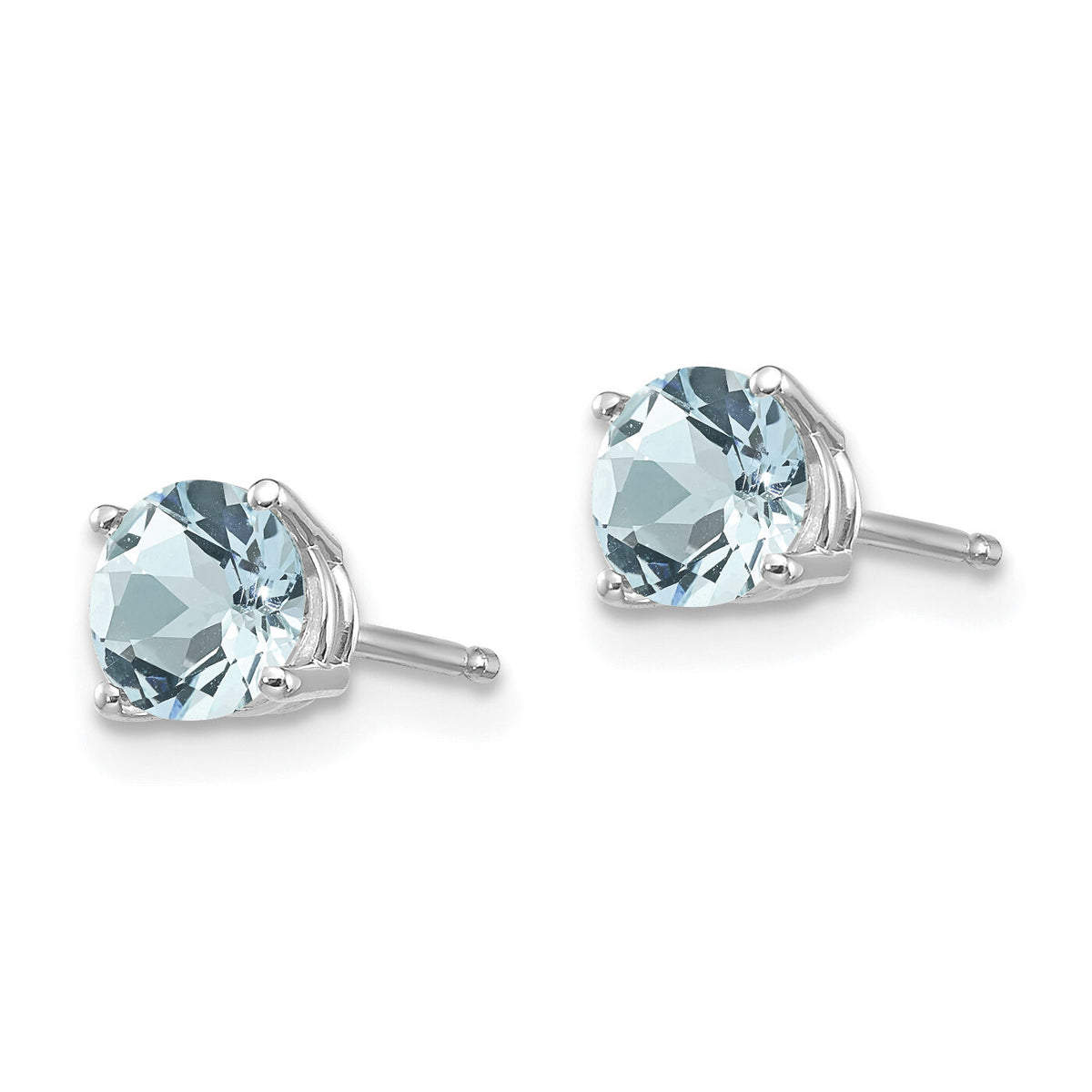 14k White Gold Aquamarine Earrings-XE72WAQ-B