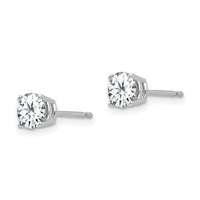 14k White Gold 5mm Cubic Zirconia Earrings-XE72WCZ