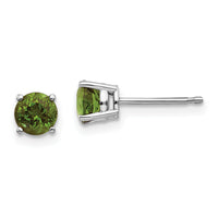 14k White Gold Green Tourmaline Earrings-XE72WGT-B