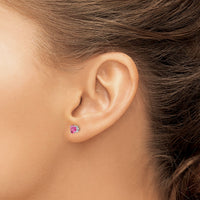 14k White Gold Pink Spinel Earrings-XE72WSK-A
