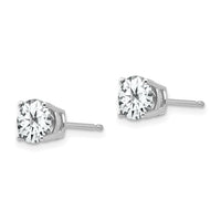 14k White Gold 6mm Cubic Zirconia Earrings-XE73WCZ