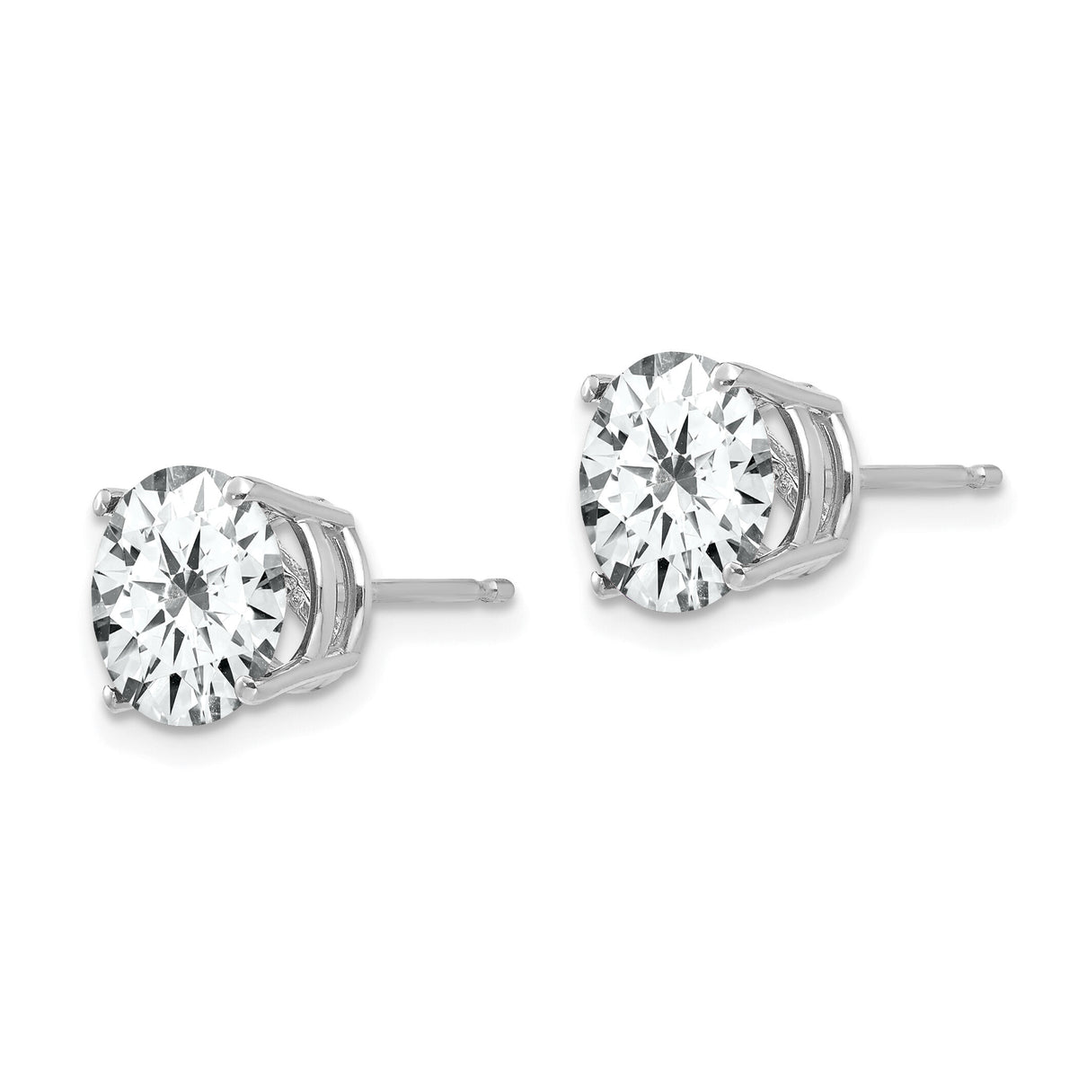 14k White Gold 8mm Cubic Zirconia Earrings-XE75WCZ