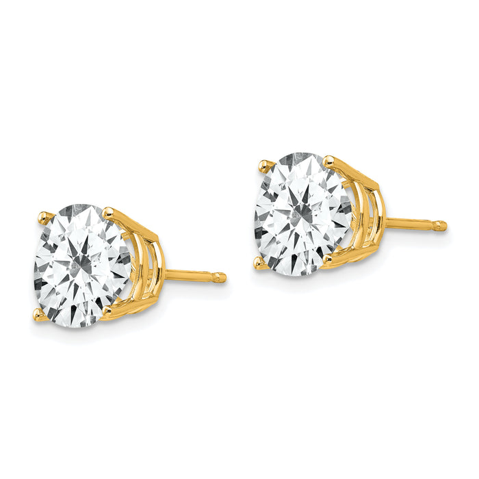 14k 9mm Cubic Zirconia Earrings-XE76CZ