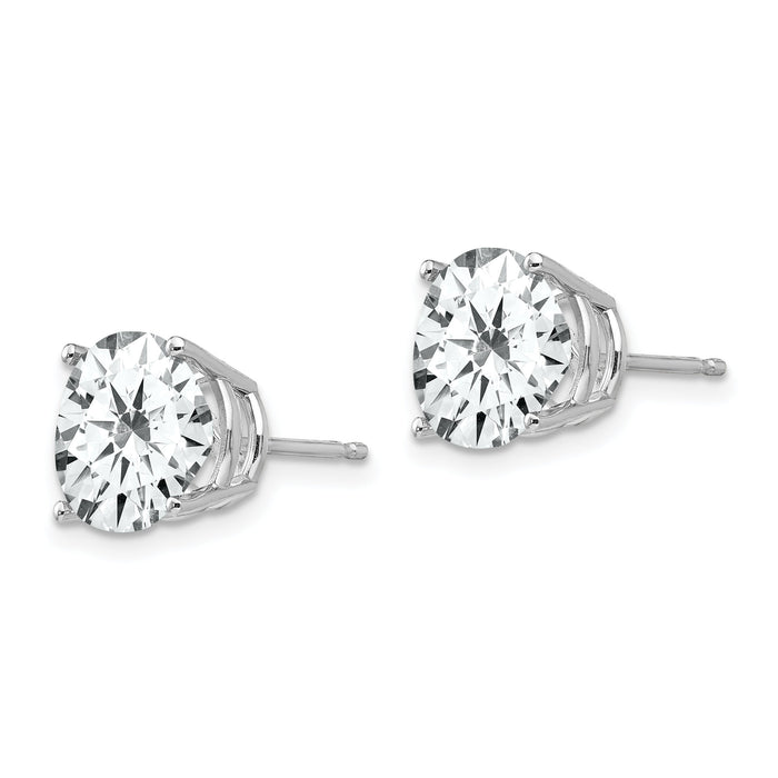 14k White Gold 9mm Cubic Zirconia Earrings-XE76WCZ