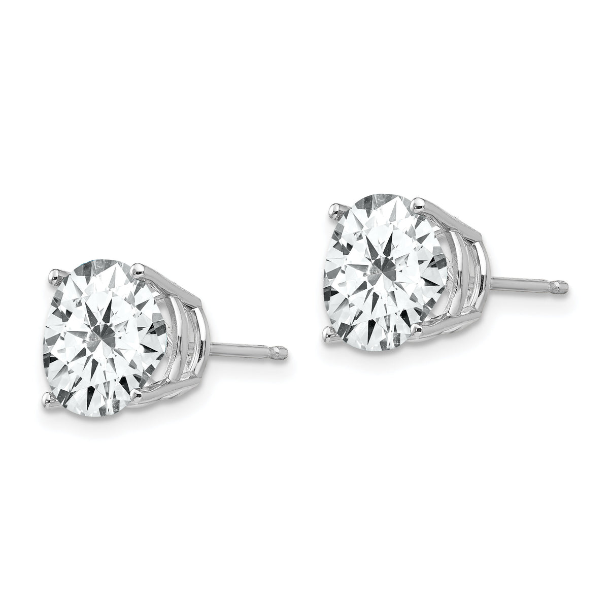 14k White Gold 10mm Cubic Zirconia Earrings-XE77WCZ