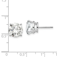 14k White Gold 10mm Cubic Zirconia Earrings-XE77WCZ
