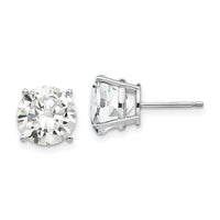 14k White Gold 10mm Cubic Zirconia Earrings-XE77WCZ