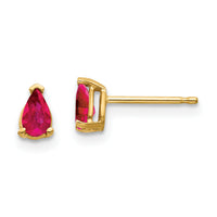 14k Ruby Ruby Earrings-XE78R-B
