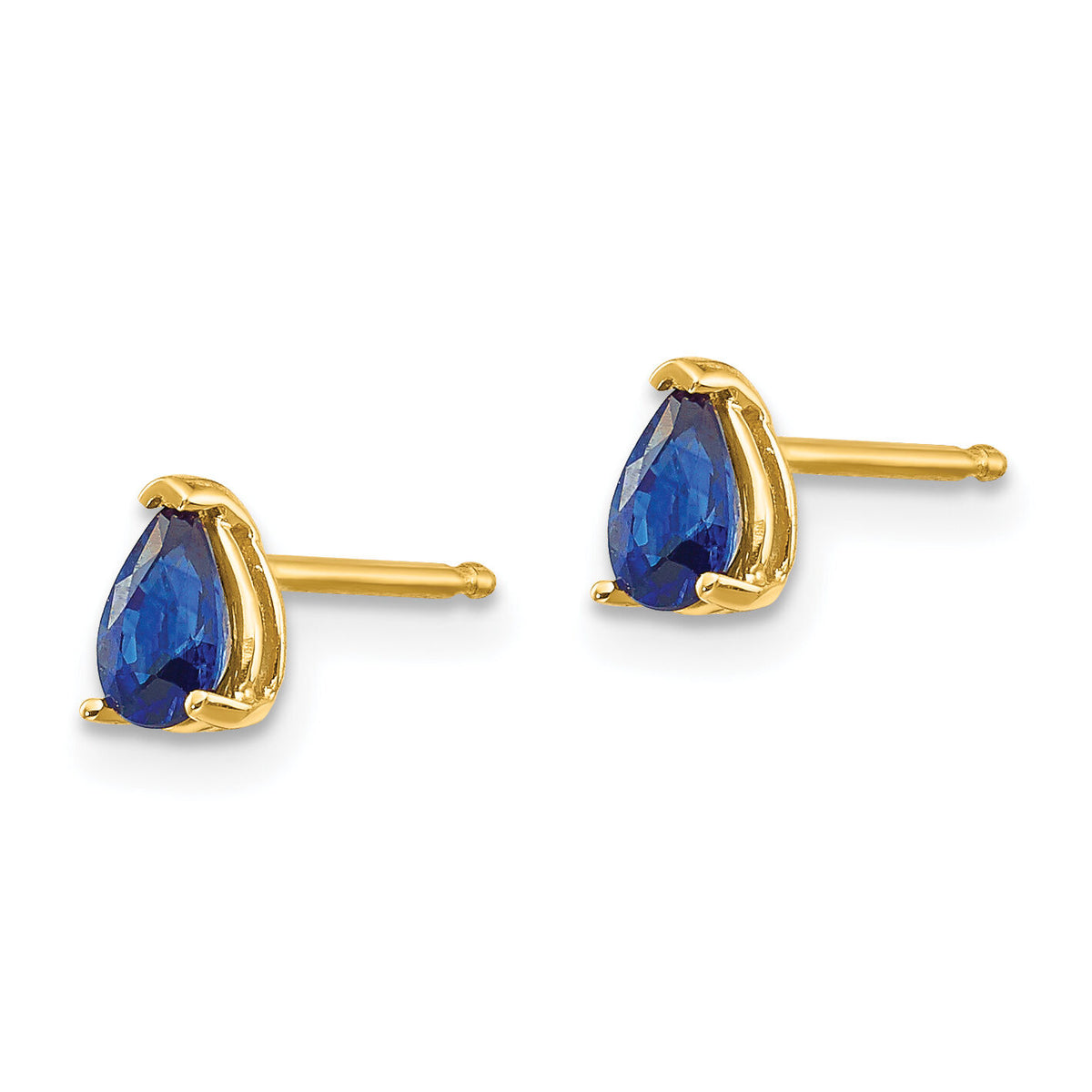 14k Sapphire Post Earrings-XE78S-B