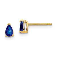 14k Sapphire Post Earrings-XE78S-B