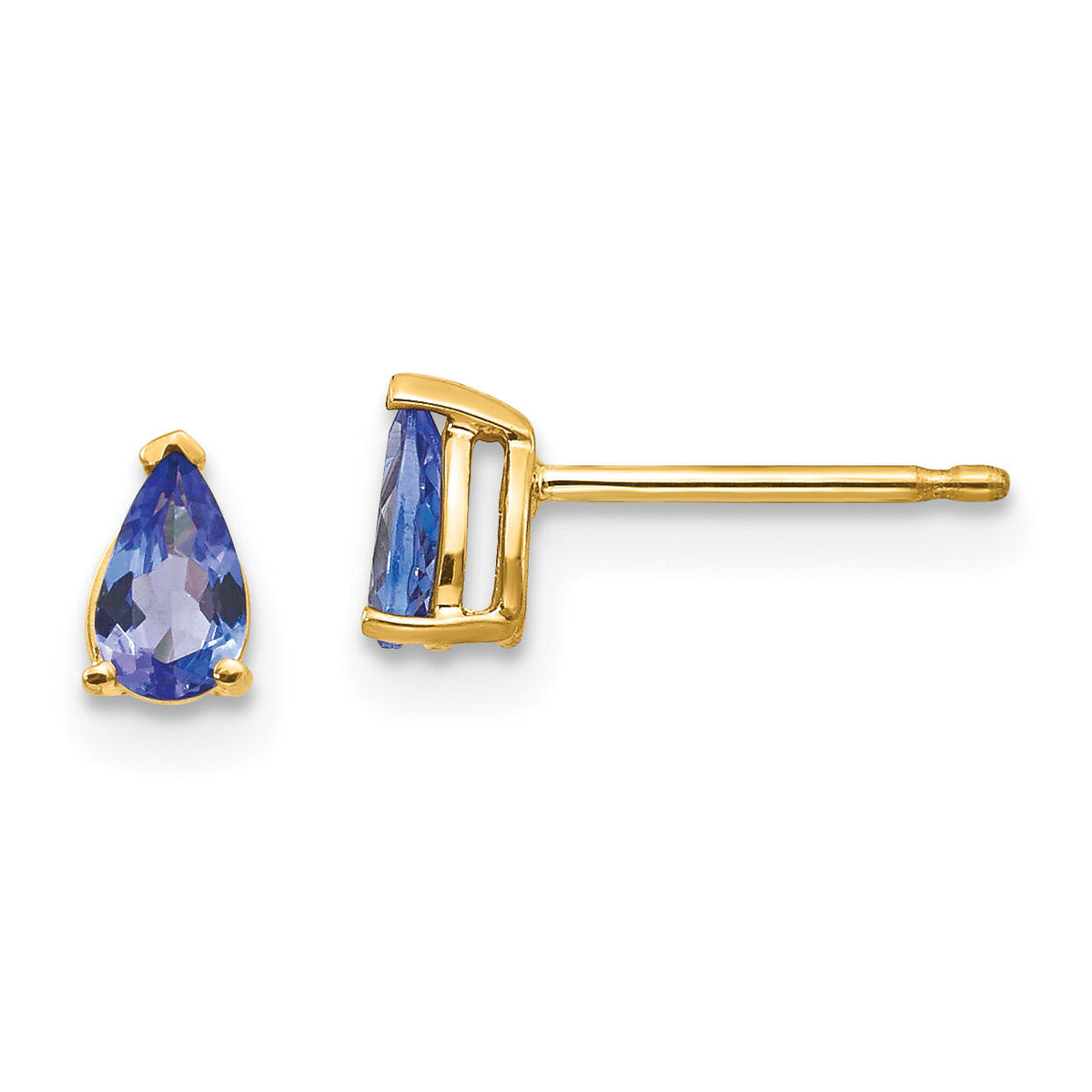14k Tanzanite Post Earrings-XE78T-B