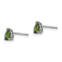 14k White Gold Green Tourmaline Earrings-XE78WGT-B