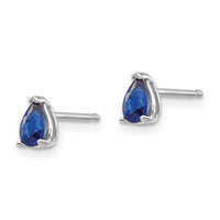14k White Gold Sapphire Earrings-XE78WS-B