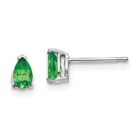 14k White Gold Tsavorite Earrings-XE78WTS-B