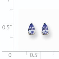 14k White Gold Tanzanite Earrings-XE78WT-B
