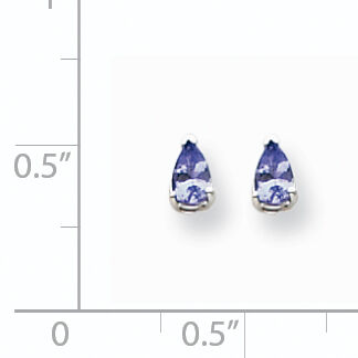 14k White Gold Tanzanite Earrings-XE78WT-B