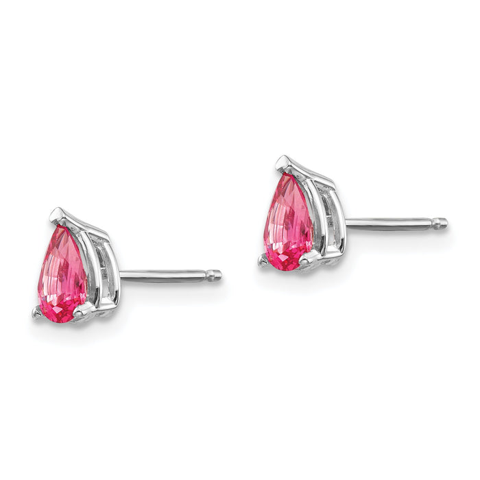 14k White Gold Pink Spinel Earrings-XE79WSK-A