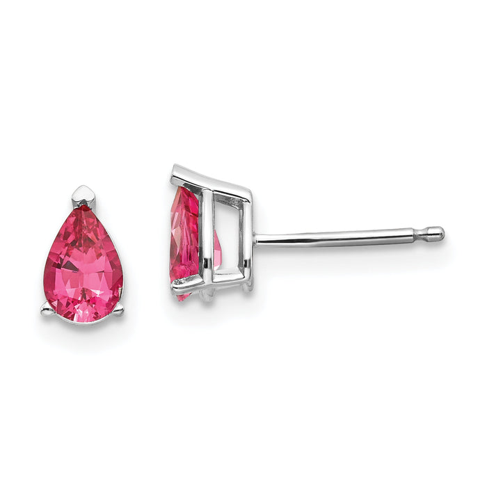 14k White Gold Pink Spinel Earrings-XE79WSK-A