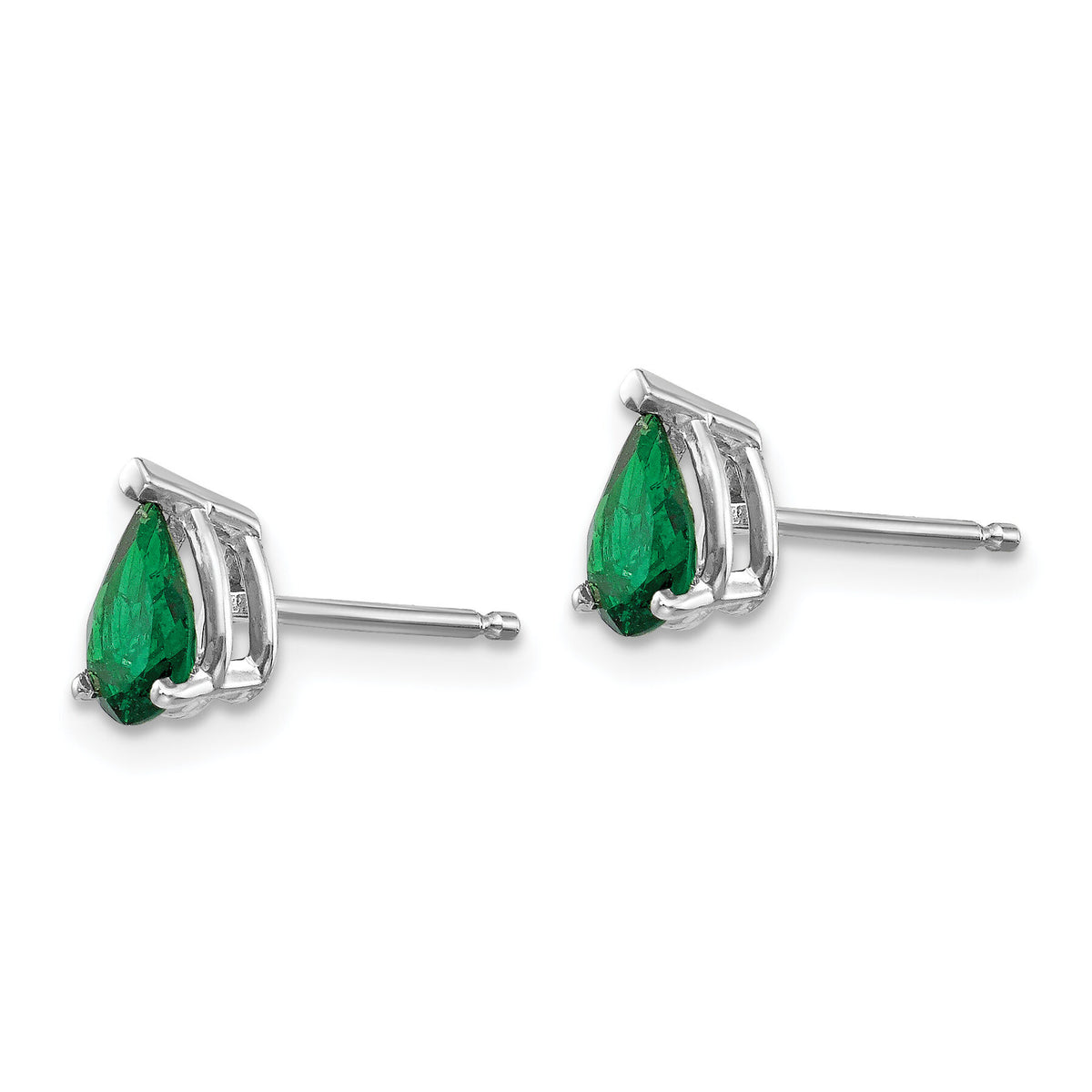 14k White Gold Tsavorite Earrings-XE79WTS-B