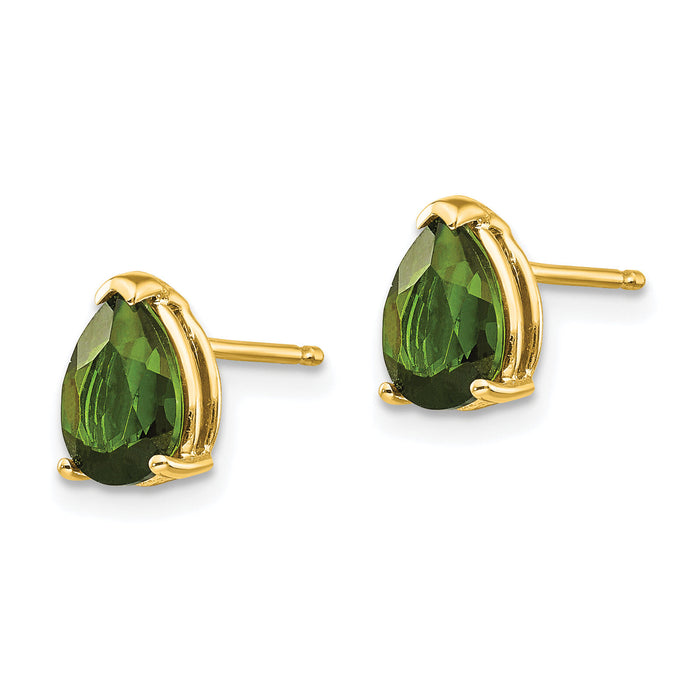 14k Green Tourmaline Earrings-XE80GT-B