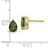 14k Green Tourmaline Earrings-XE80GT-B