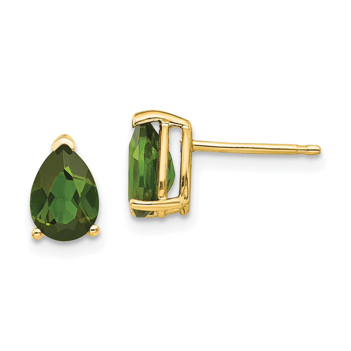 14k Green Tourmaline Earrings-XE80GT-B
