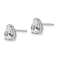 14k White Gold 7x5mm Pear Cubic Zirconia Earrings-XE80WCZ