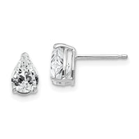 14k White Gold 7x5mm Pear Cubic Zirconia Earrings-XE80WCZ