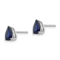 14k White Gold Sapphire Earrings-XE80WS-B