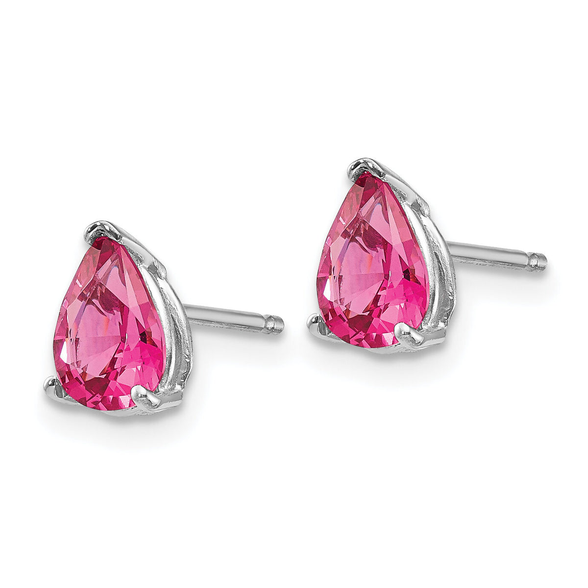 14k White Gold Pink Spinel Earrings-XE80WSK-A