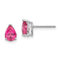 14k White Gold Pink Spinel Earrings-XE80WSK-A