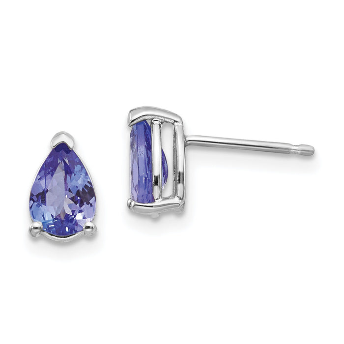 14k White Gold Tanzanite Earrings-XE80WT-B