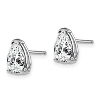 14k White Gold 8x5mm Pear Cubic Zirconia Earrings-XE81WCZ